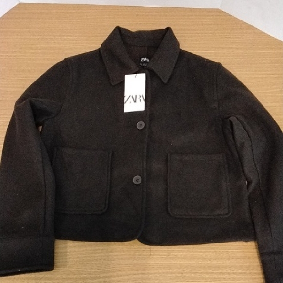 Zara Jackets & Blazers - Zara Black Wool Coat/ Light Weight